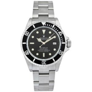 Preowned Rolex SeaDweller Black Dial Watch 16600BSO