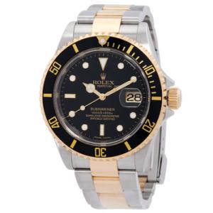 Preowned Rolex Submariner Automatic Black Dial Watch 16613BKSO