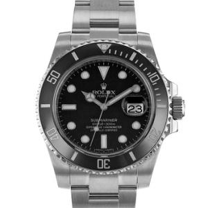 Preowned Rolex Submariner Automatic Chronometer Black Dial Watch 116610 BKSO