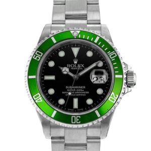 Preowned Rolex Submariner Automatic Chronometer Black Dial Watch 16610LV