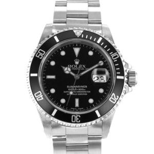 Preowned Rolex Submariner Automatic Chronometer Black Dial Watch 16610 BKSO