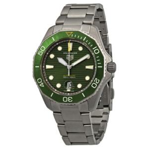 Preowned Tag Heuer Aquaracer Automatic Green Dial Watch WBP208B.BF0631