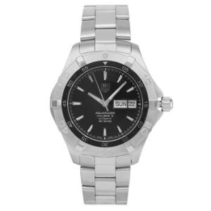 Preowned Tag Heuer Aquaracer Black Dial Watch WAF2010.BA0818