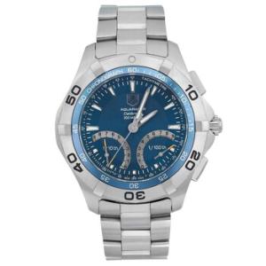 Preowned Tag Heuer Aquaracer Chronograph Blue Dial Watch CAF7012.BA0815