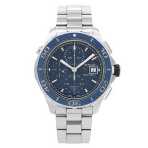 Preowned Tag Heuer Aquaracer Chronograph Blue Dial Watch CAK2112.BA0833