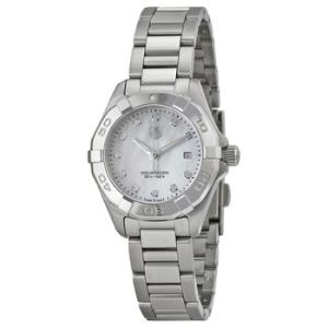 Preowned Tag Heuer Aquaracer Diamond Mother of Pearl Dial Watch WAY1413.BA0920