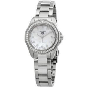 Preowned Tag Heuer Aquaracer Diamond White Mother of Pearl Dial Watch WBP1417.BA0622