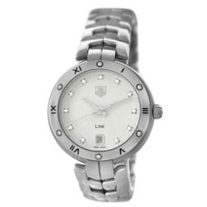 Preowned Tag Heuer Link Quartz Diamond White Dial Watch WAT1312.BA0956