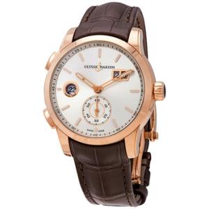 Preowned Ulysse Nardin Dual Time GMT Silver Dial Watch