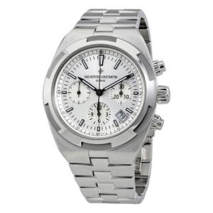 Preowned Vacheron Constantin Overseas Chronograph Silver Dial Watch 5500V110AB075