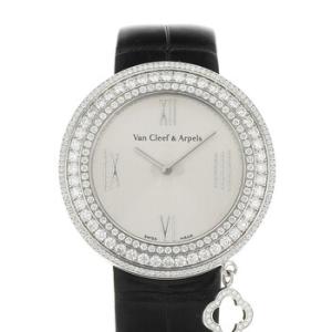 Preowned Van Cleef  Arpels Charms Diamond Silver Dial Watch VCARM95400