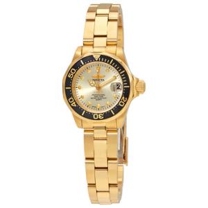 Pro Diver Champagne Dial 18kt Goldplated Watch