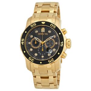 Pro Diver Chronograph Charcoal Dial Gold Ionplated Watch