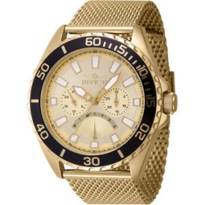Pro Diver GMT Retrograde Quartz Gold Dial Watch