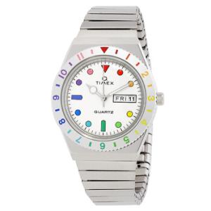 Q Rainbow Quartz Silver Dial Expansion Band Watch TW2V66000