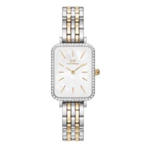 Quadro Quartz Crystal White Mother of Pearl Dial Watch DW00100671