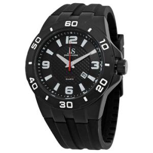 Quartz Black Dial Black Silicone Watch JX115BK