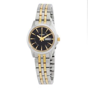 Quartz Black Dial Twotone Watch EQ060855E