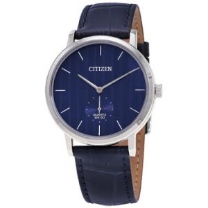 Quartz Blue Dial Blue Leather Watch BE917005L