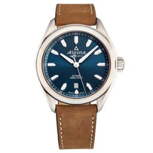 Quartz Blue Dial Brown Leather Watch AL240NS4E6