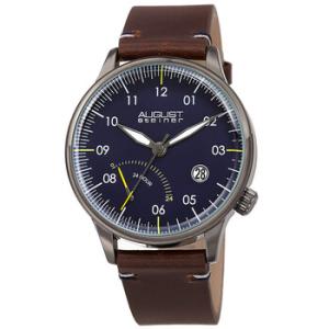 Quartz Blue Dial Brown Leather Watch AS8285GNBU
