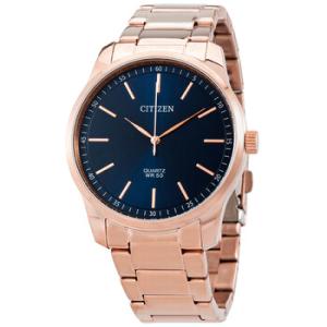Quartz Blue Dial Rose Goldtone Watch BH500351L