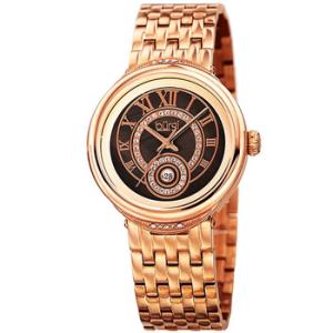 Quartz Brown Dial Rose Goldtone Watch BUR164RG