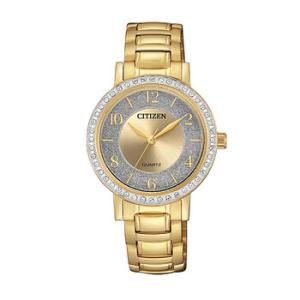 Quartz Crystal Gold Centered Dial Watch EL304250P