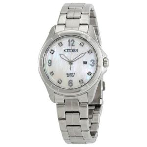 Quartz Crystal Mother of Pearl Dial Watch EU608058D