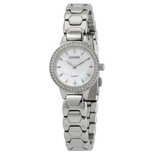 Quartz Crystal Mother of Pearl Dial Watch EZ701056D