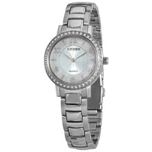 Quartz Crystal Silver Dial Watch EL304055L