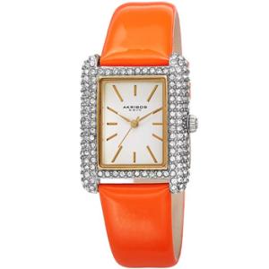 Quartz Crystal White Dial Watch AK1068OR