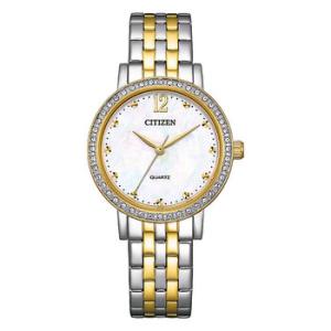 Quartz Crystal White Mother of Pearl Dial Watch EL310454D
