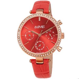 Quartz Diamond Red Dial Watch AS8288RD