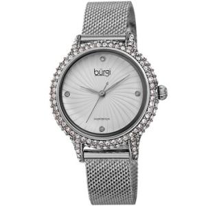Quartz Diamond Silver Dial Watch BUR250SS