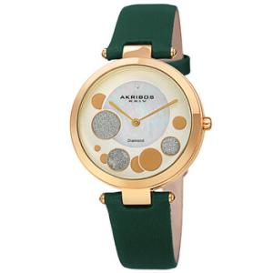 Quartz Diamond White Dial Watch AK1069GN