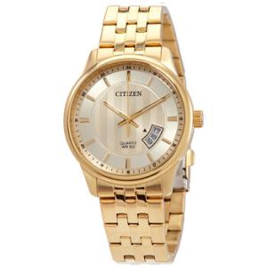 Quartz Gold Dial Goldtone Watch BI105285P