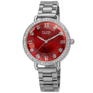 Quartz Red Dial Stainless Steel Watch BUR269SSRD