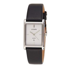 Quartz White Dial Black Leather Watch BH300106A