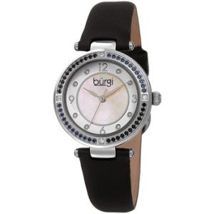 Quartz White Dial Black Leather Watch BUR251BK