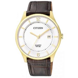 Quartz White Dial Brown Leather Watch BD004308B