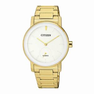 Quartz White Dial Goldtone Watch EQ906258A