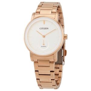 Quartz White Dial Rose Goldtone Watch EQ906355A