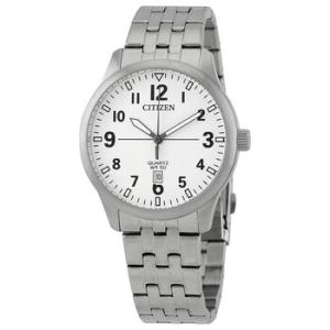 Quartz White Dial Stainless Steel Watch BI105081B
