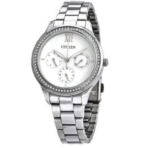 Quartz White Dial Stainless Steel Watch ED815053A