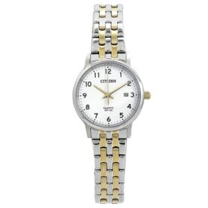Quartz White Dial Twotone Watch EU609658A