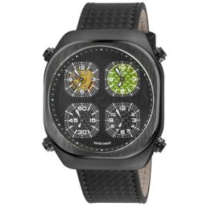 Quattro Quartz Black Dial Watch