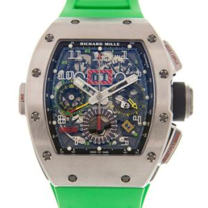 RM 1102 Flyback Chronograph Dual Time Zone Automatic Titanium Watch RM1102 TI