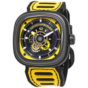 Racing Team Automatic Yellow Skeleton Dial Watch P3B03