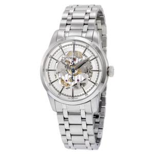 Railroad Automatic Silver Skeleton Dial Watch H40655151